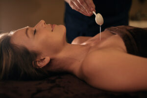 Women receiving aromatherapy massage as Glen Ivy Hot Springs.