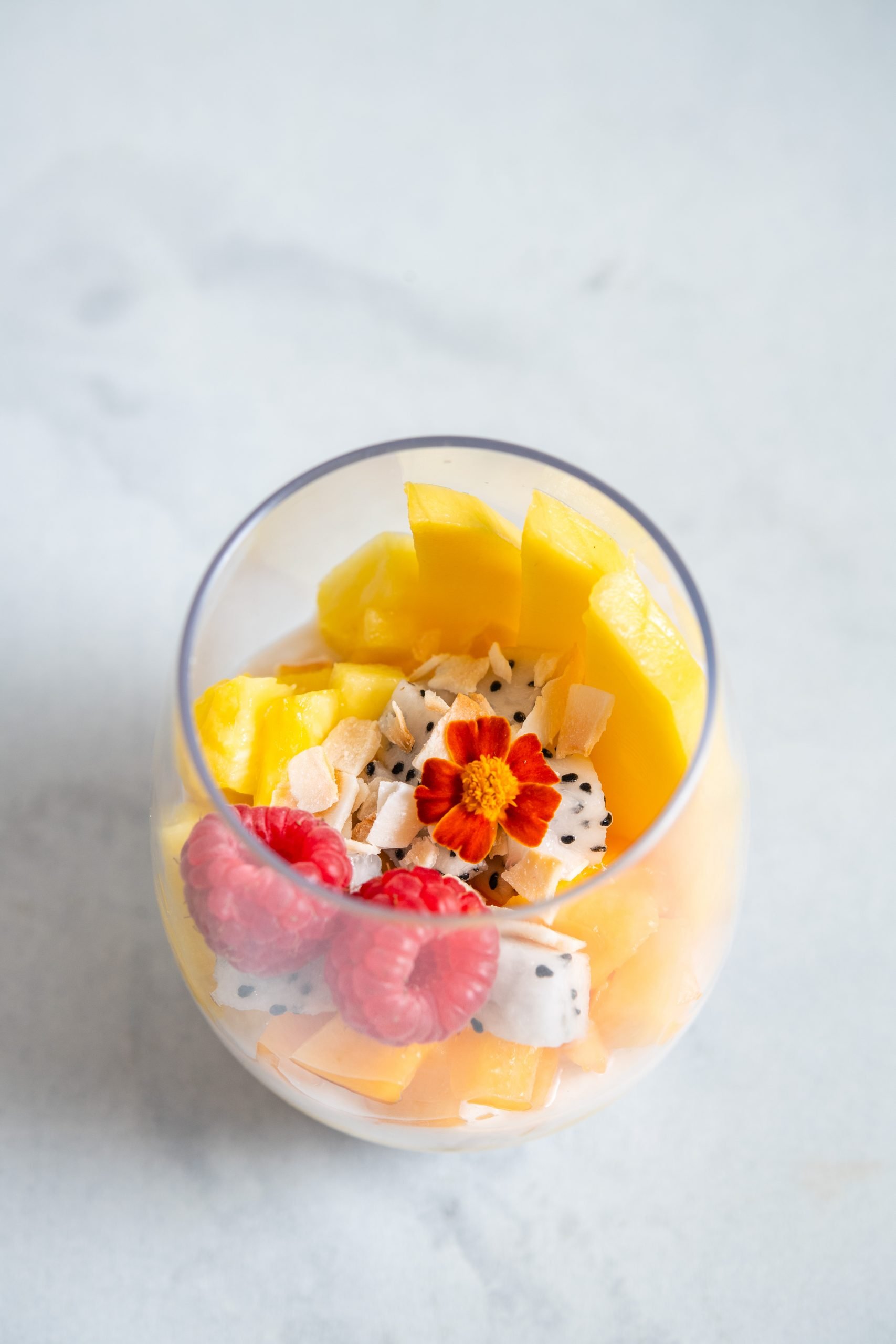 Tropical Fruit and Coconut Parfait